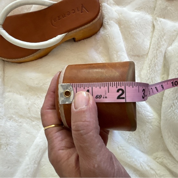 NWOT Anthropologie Vincenzo Wooden Heel Platform Sandals Size 9.5 - Picture 8 of 9